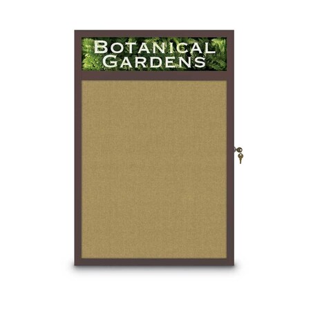United Visual Products Open Faced Traditional Rounded Corkboard UV644ARC-SATIN-DRKSPR